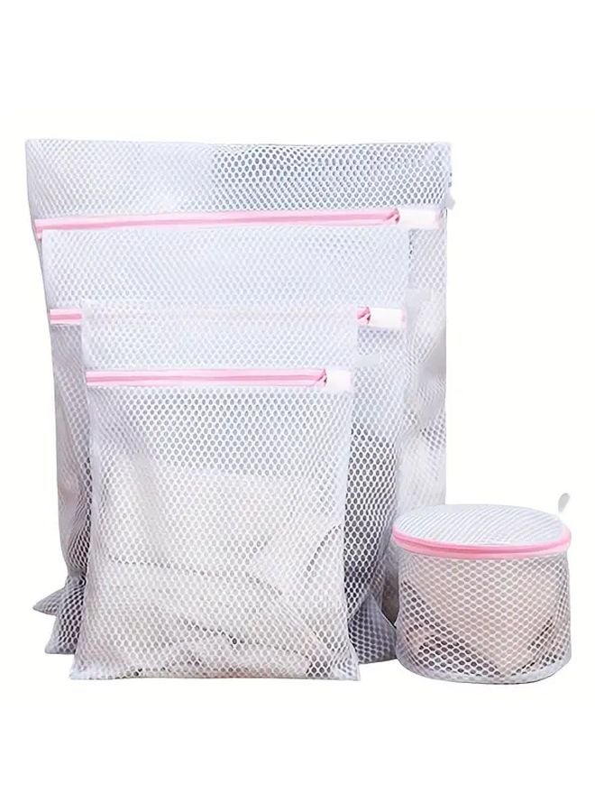 4 Sizes Laundry Mesh Bags With Zipper For Delicate Clothes And Bras - Image 1